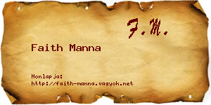 Faith Manna névjegykártya